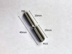 Male machine thread adapter M8 to M10